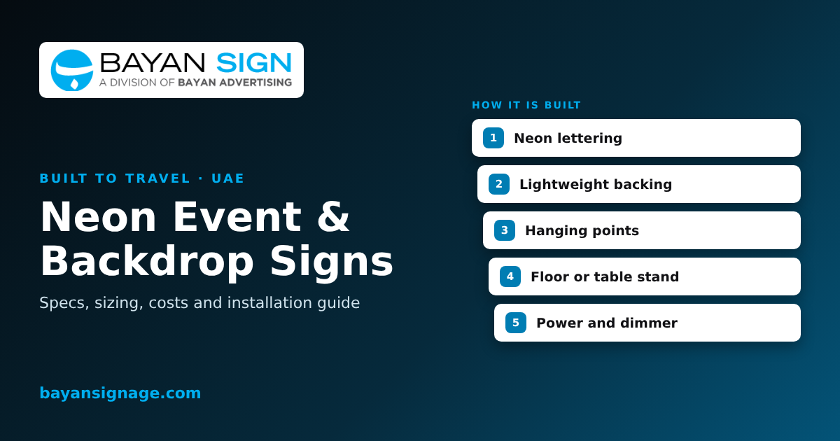 Neon Event Signs in Dubai | Wedding & Backdrop Neon Signs