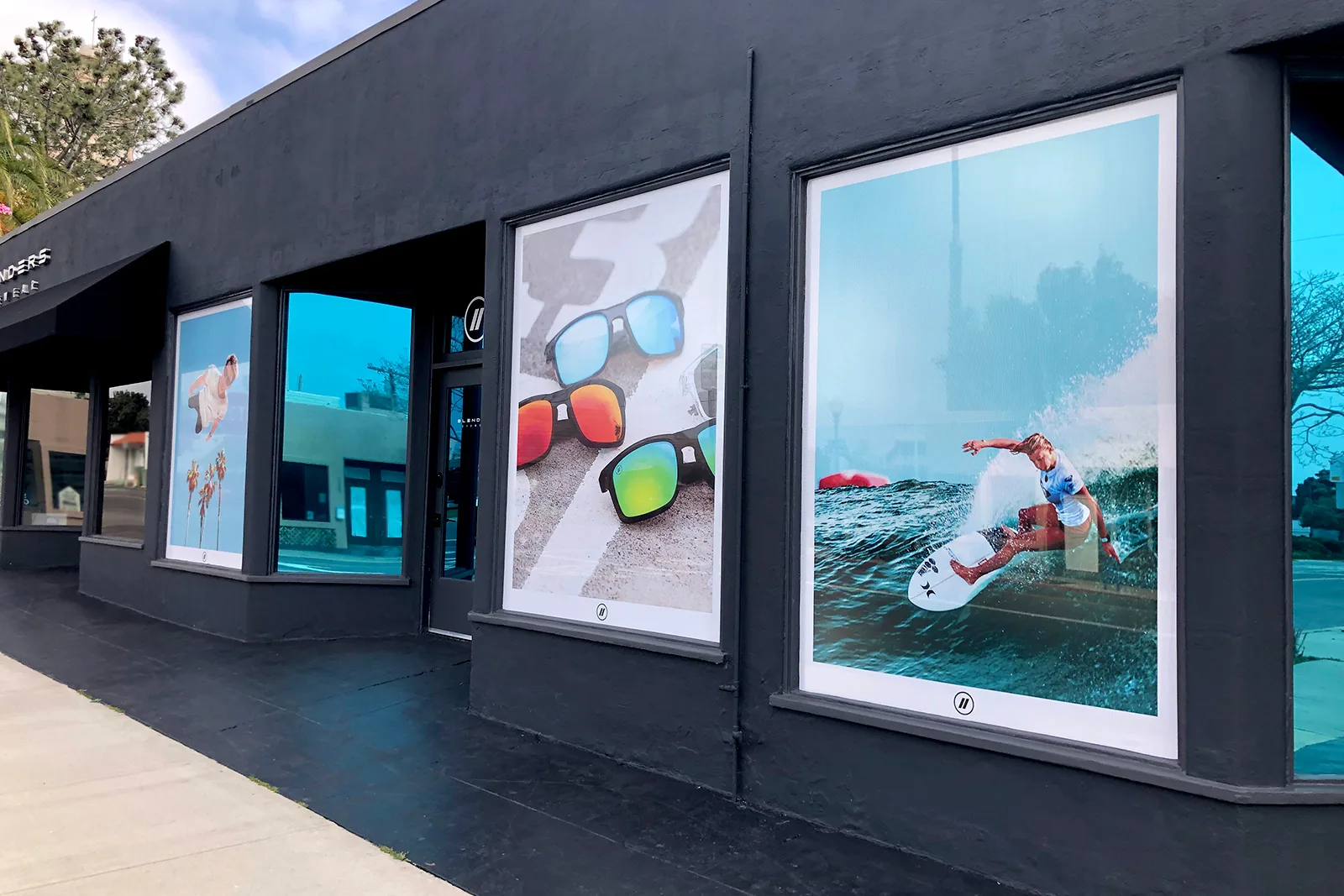 Colorful office window and wall graphics installation